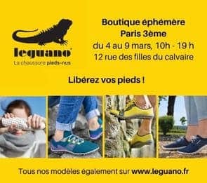 Boutique éphémère chaussures pieds-nus leguano