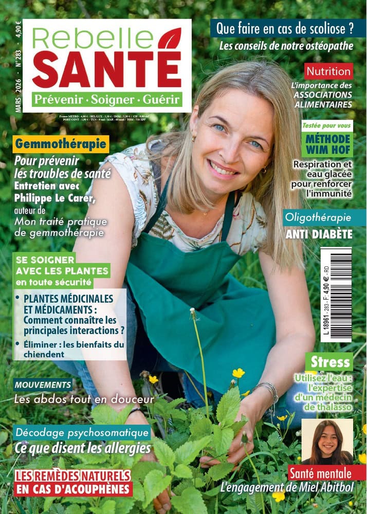 Santé, magazine de santé naturelle, mettant en avant la gemmothérapie, phytothérapie, oligo-thérapie, et conseils pour gérer le stress et les allergies.