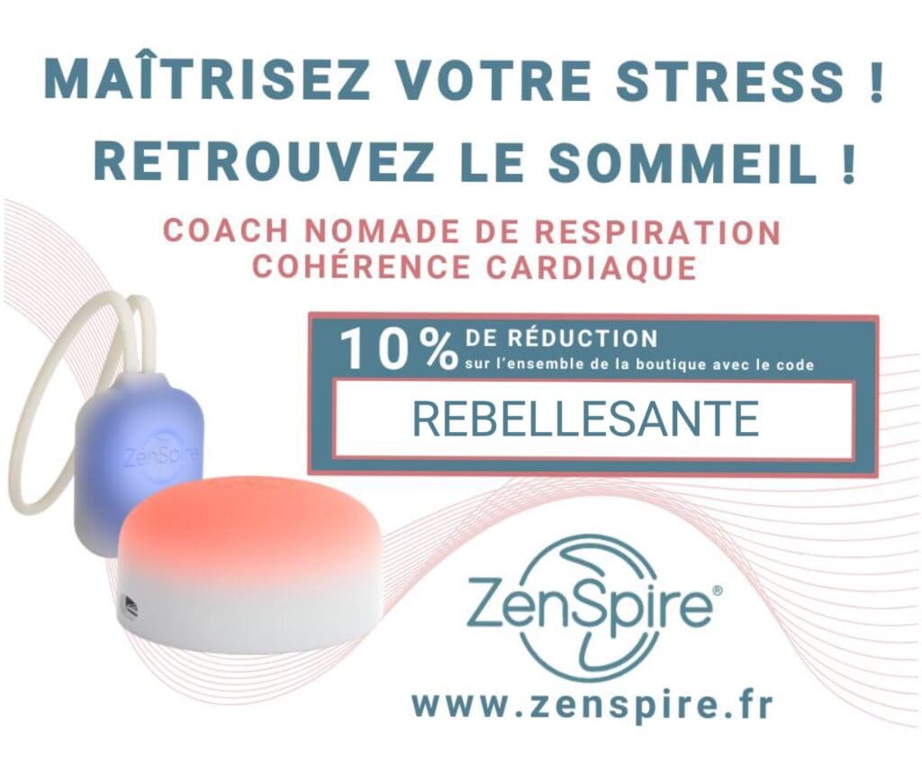 Dispositif de relaxation pour la cohérence cardiaque, favorisant la stimulation du nerf vague pour réduire le stress et améliorer le sommeil.